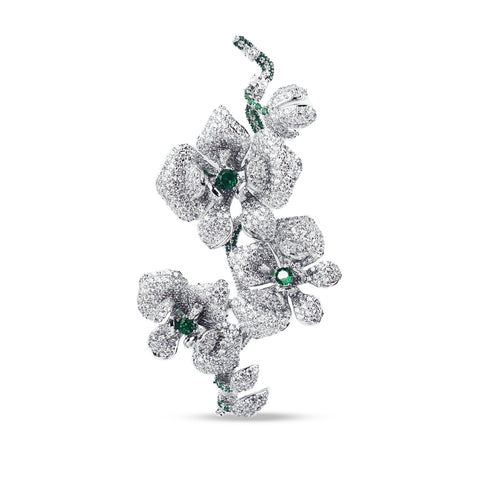Émeraude Fleur Brooch