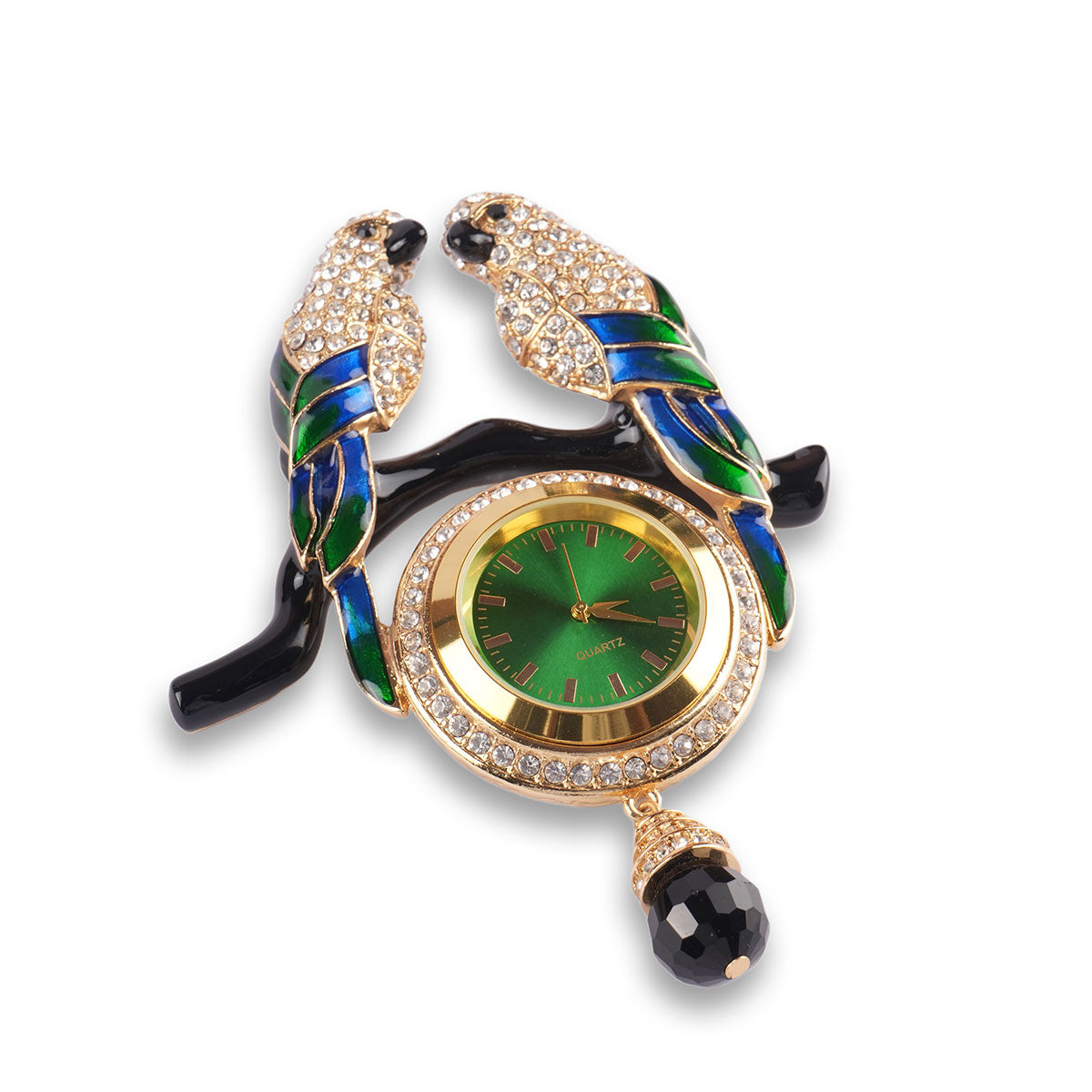 Defiance Watch Brooch in 18K Gold Plating