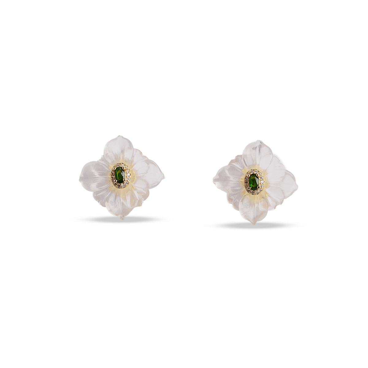 Aurelia Green Garnet Earrings