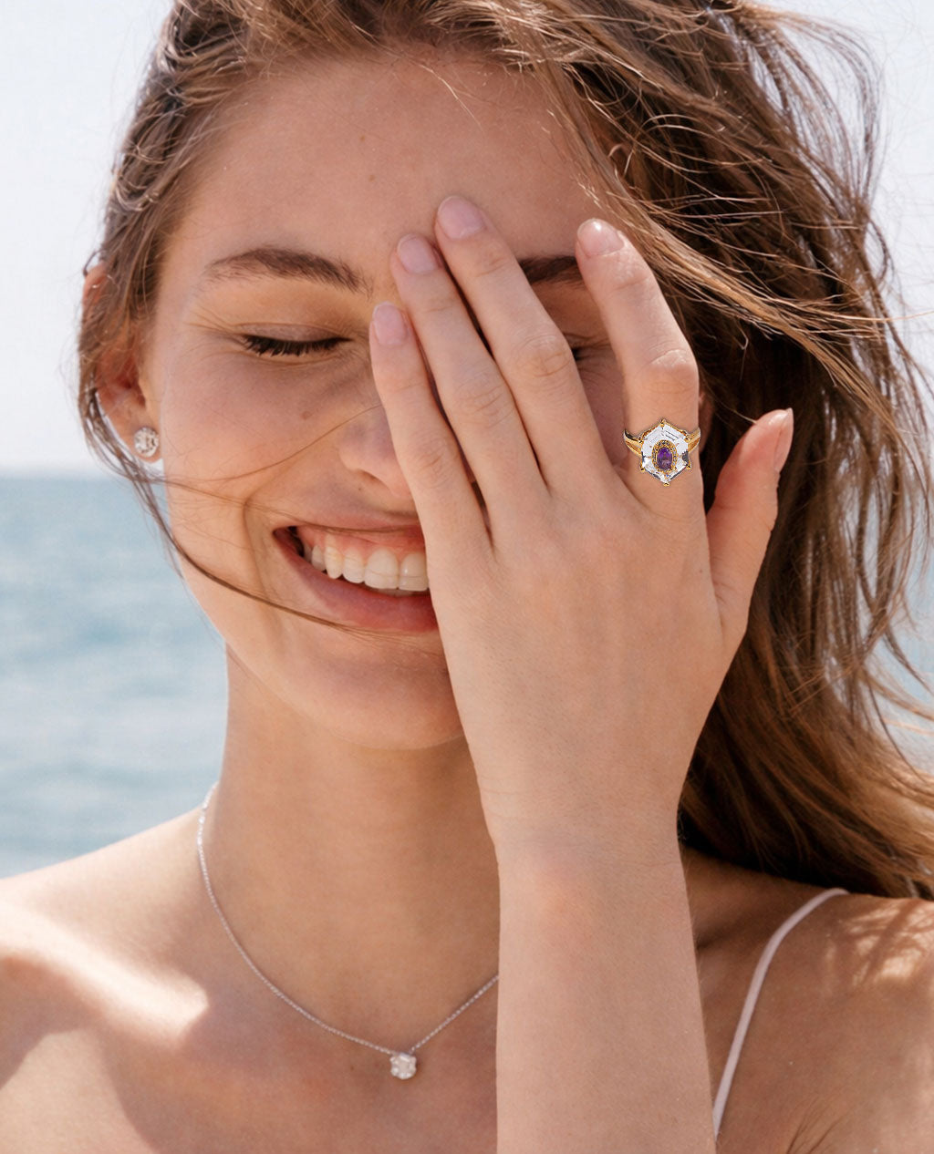 Zoya Ring in Amethyst 18K Gold