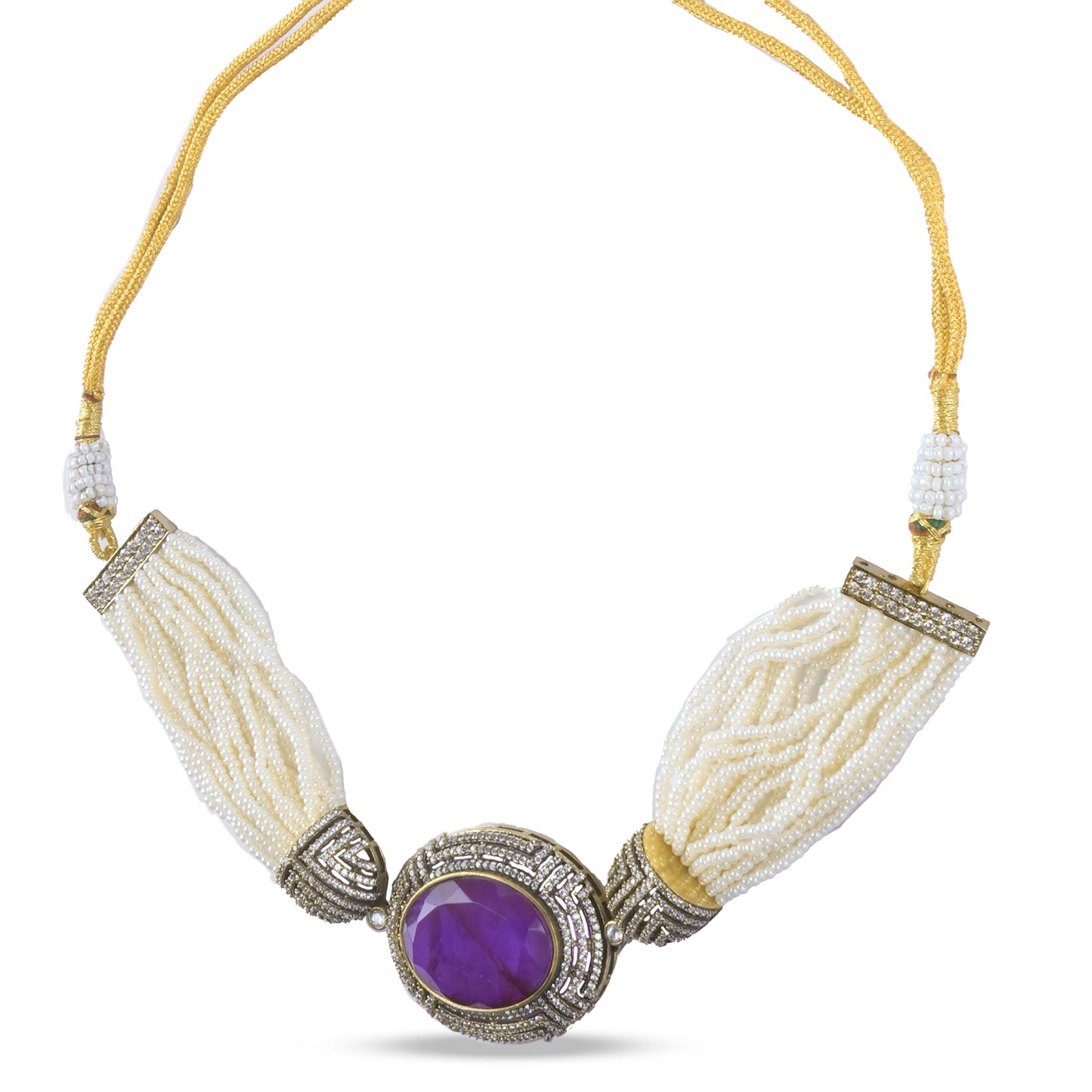 Ishani Necklace Set (Purple)