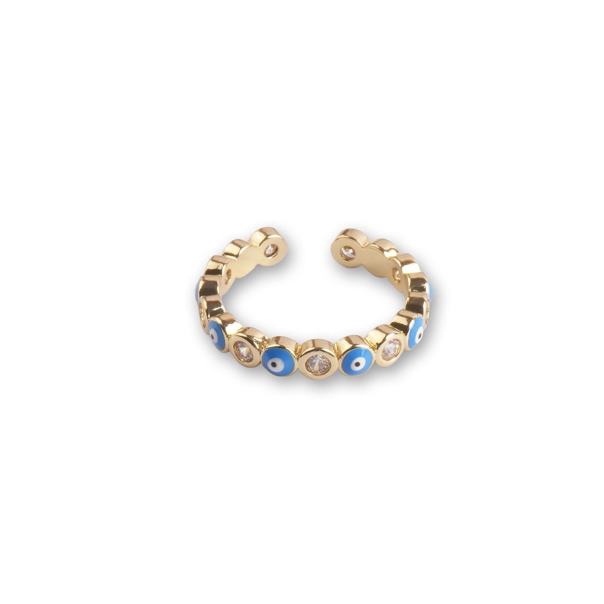 Midnight Evil Eye ring in Blue
