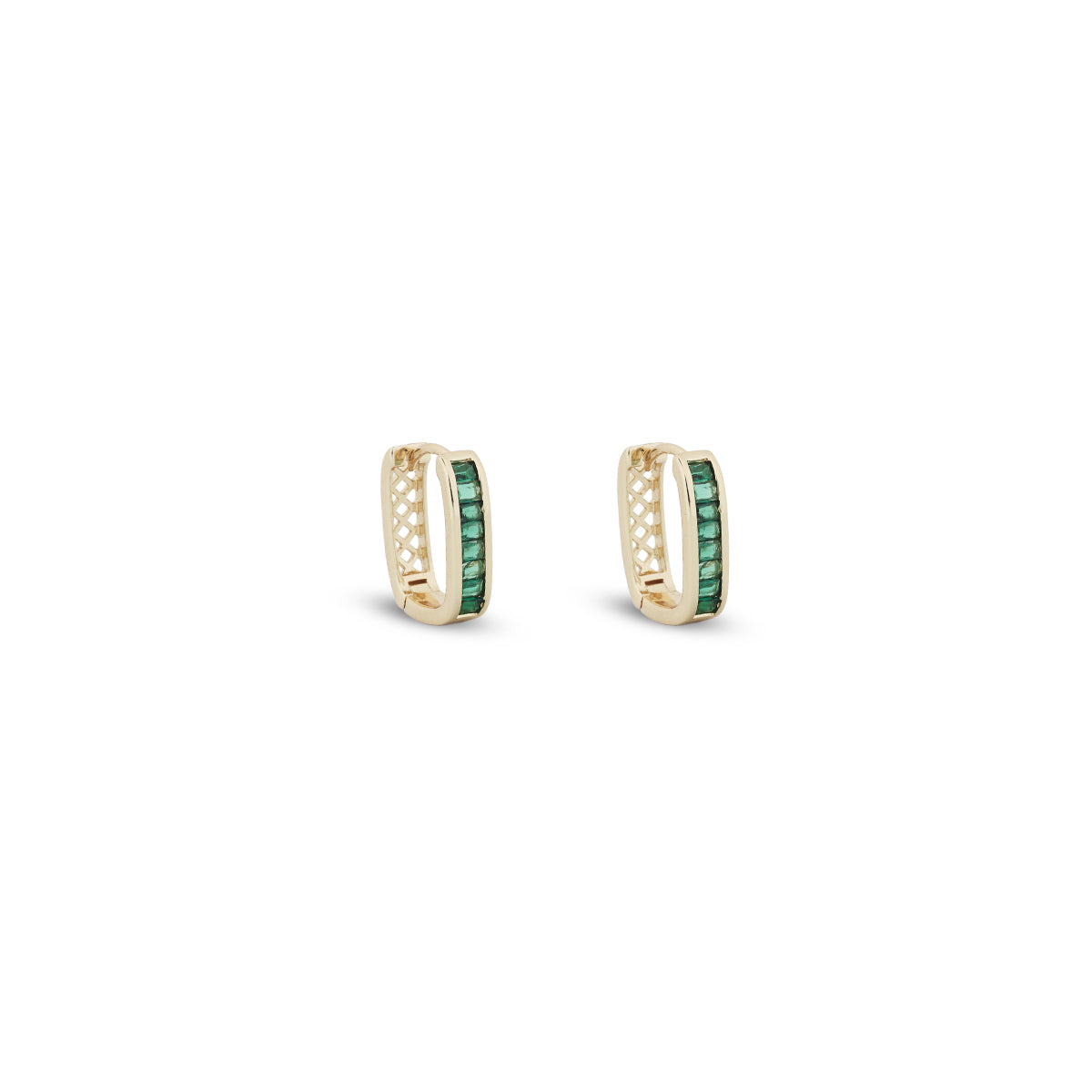 Verdelle Emerald Hoop Earrings