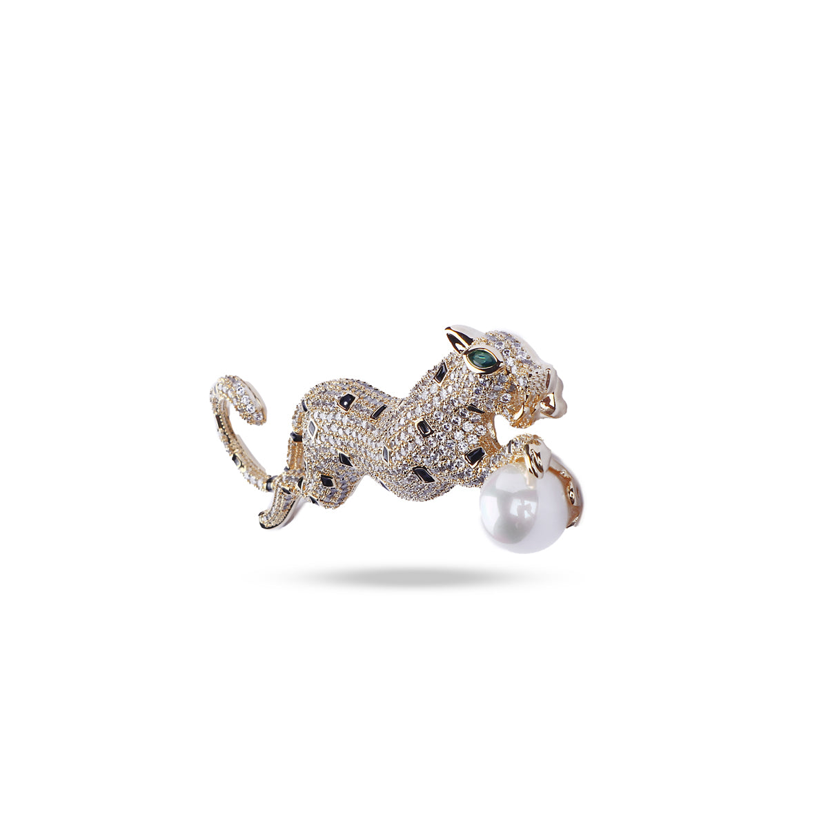 Léopard Royal Brooch 14K
