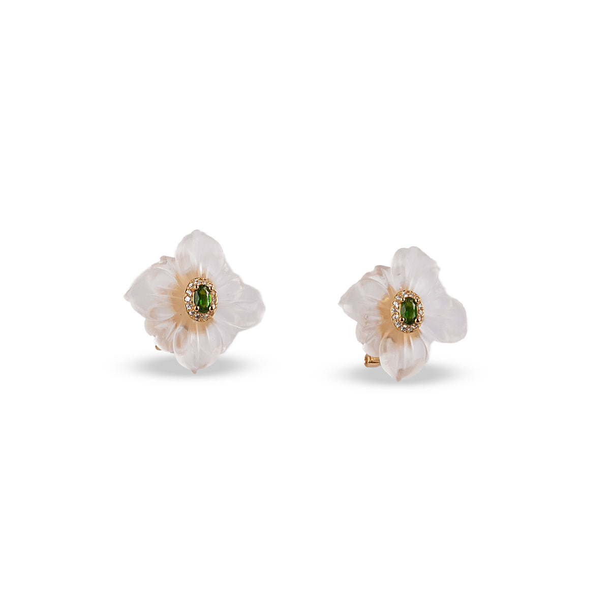 Aurelia Green Garnet Earrings