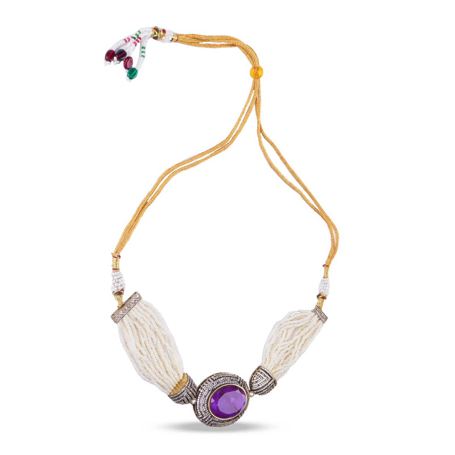 Ishani Necklace Set (Purple)