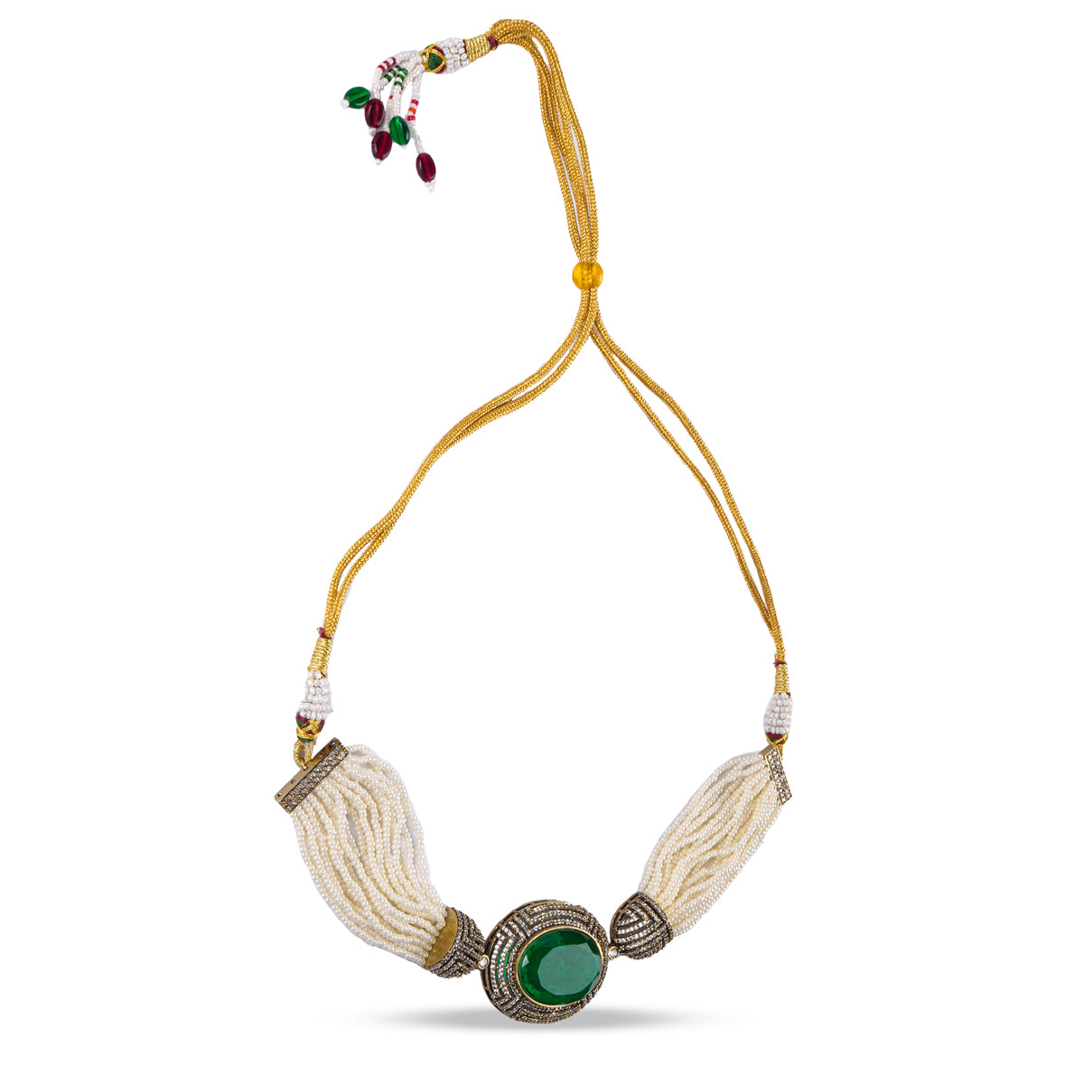 Ishani Necklace Set (in Green)