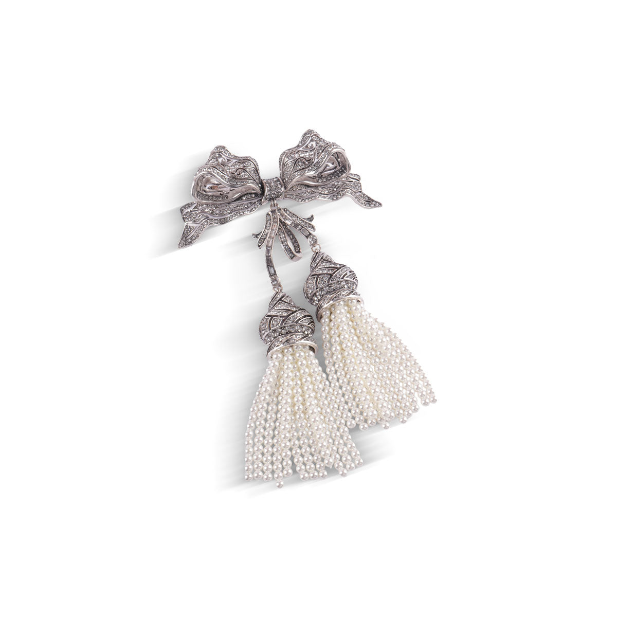 Bow Love Pearl Brooch