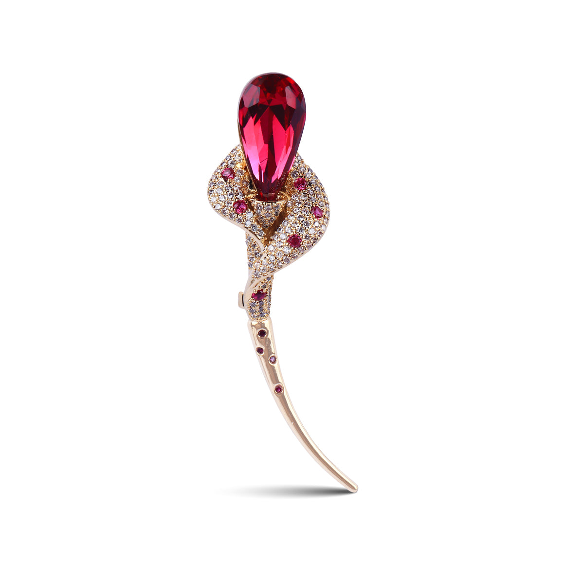 Marit Ruby Crystal Brooch