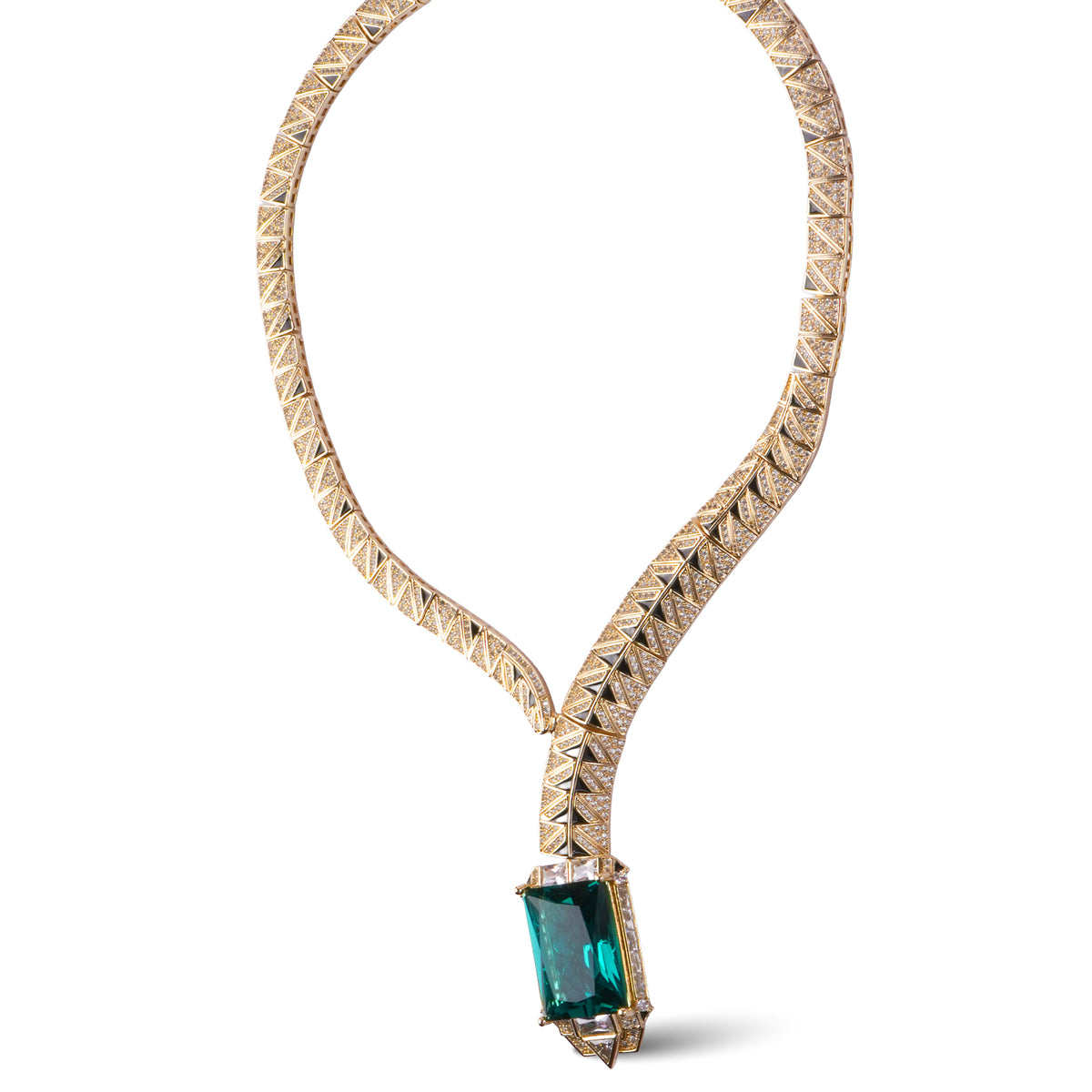Aster Emerald Necklace Set 18K