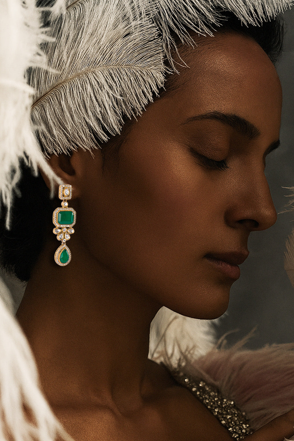 Uma Emerald Earrings