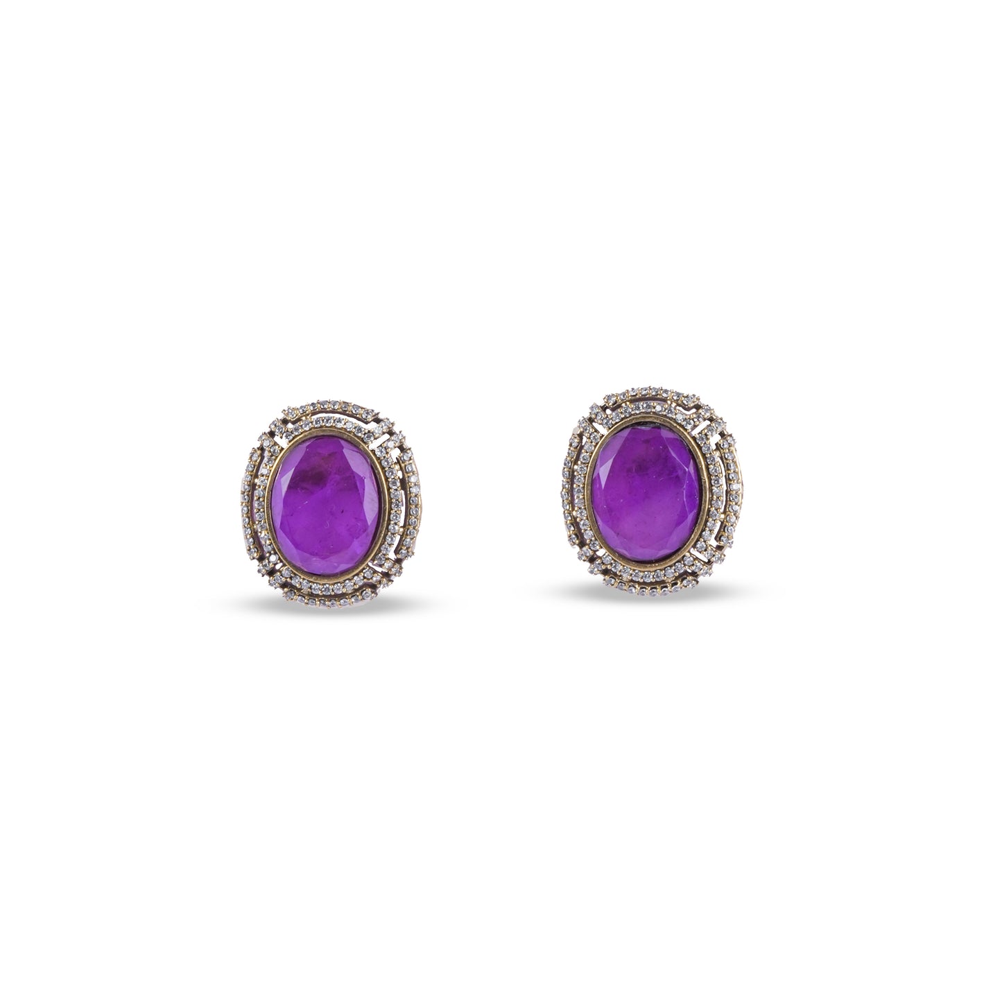 Ishani Necklace Set (Purple)