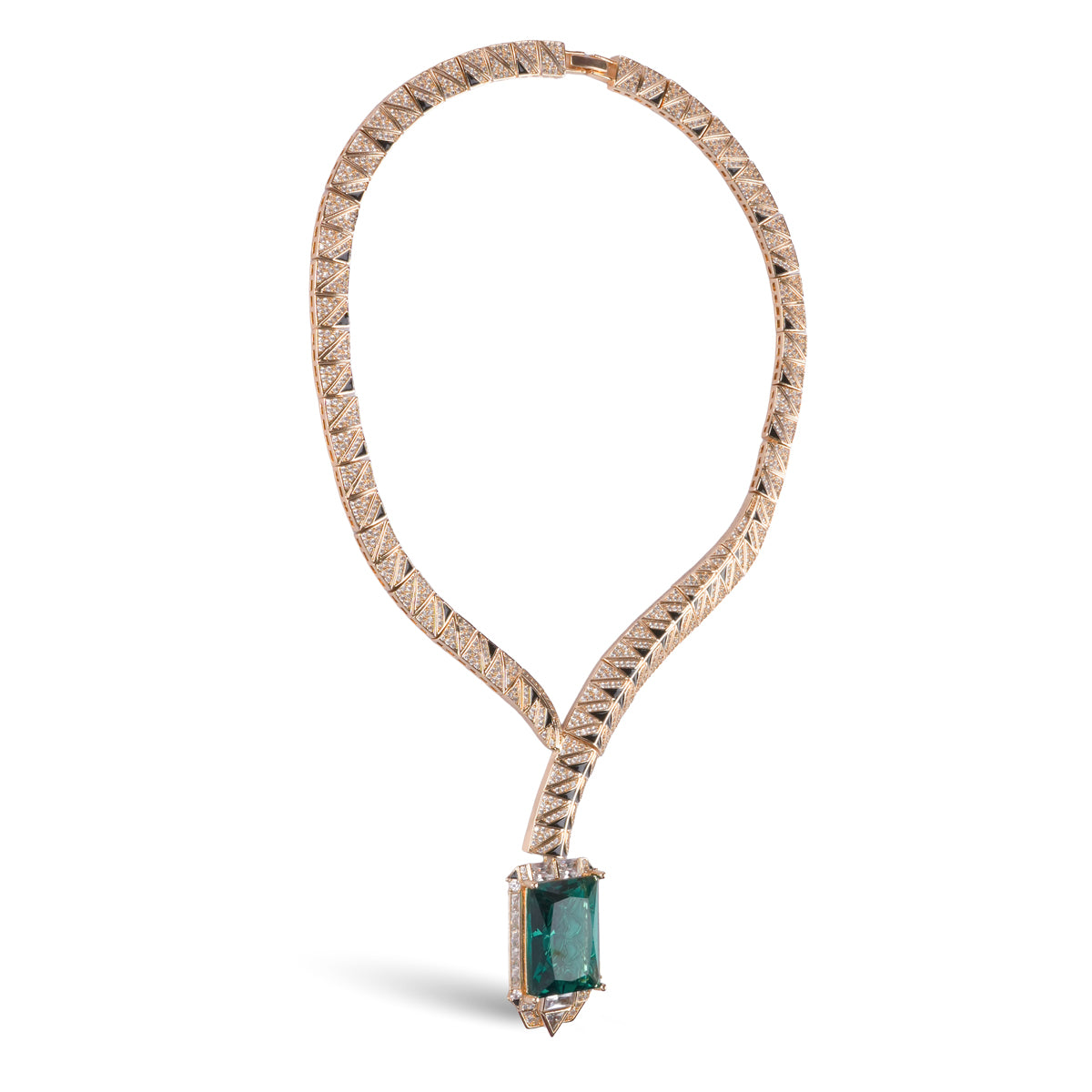Aster Emerald Necklace Set 18K