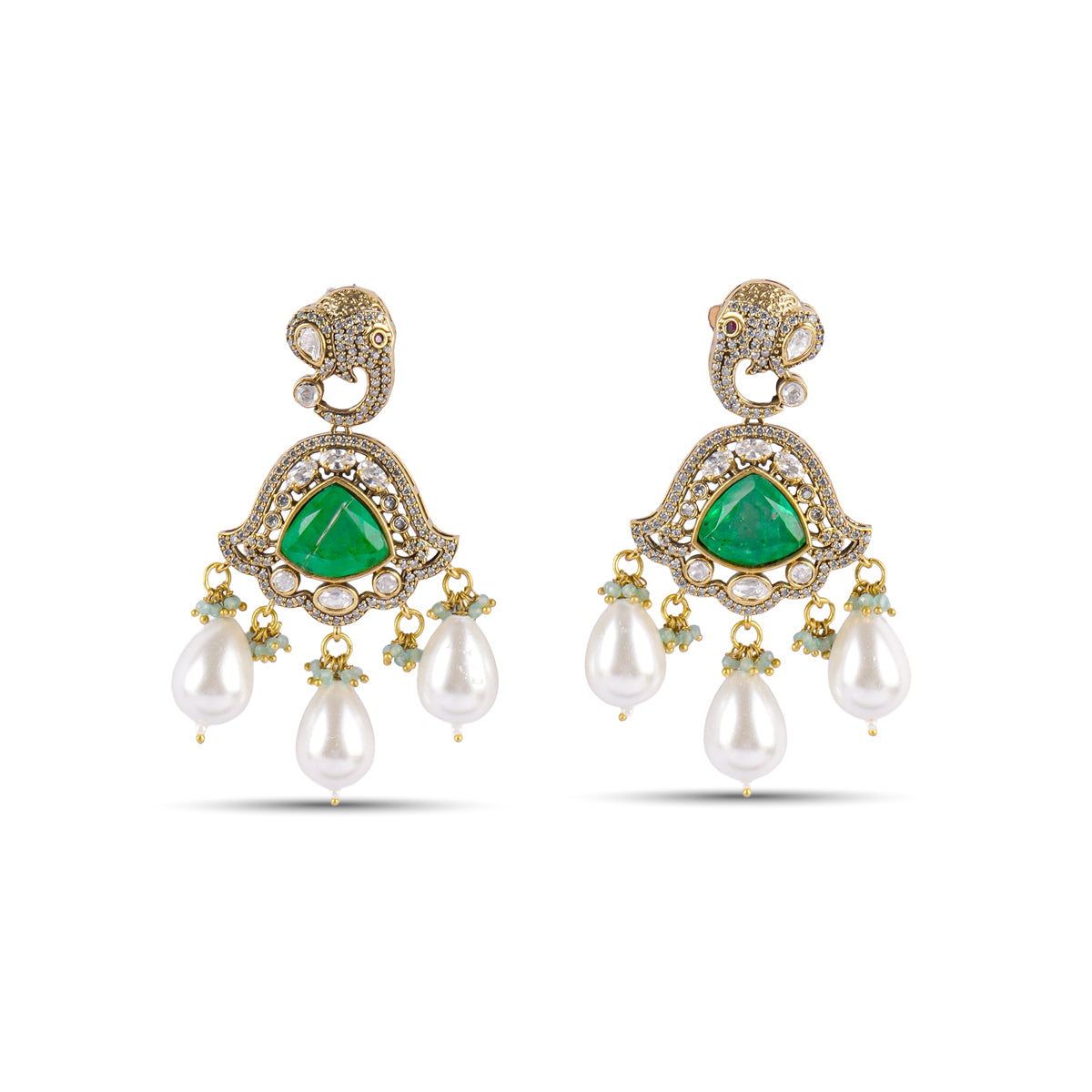 Gülnuş Necklace Set - Green (Sold as a set with Earrings)