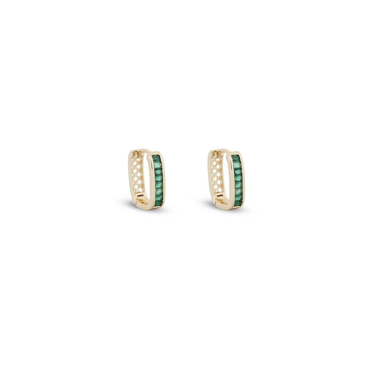 Verdelle Emerald Hoop Earrings - MBAGH