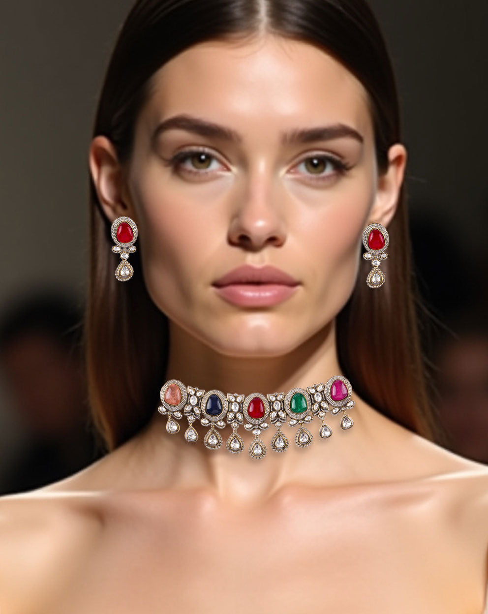 Devika Necklace - Choker (Sold as a set with Earrings)