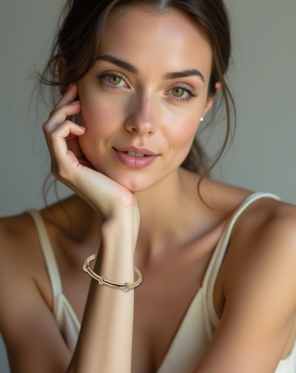 Drusilla Diamond and Gold Cuff