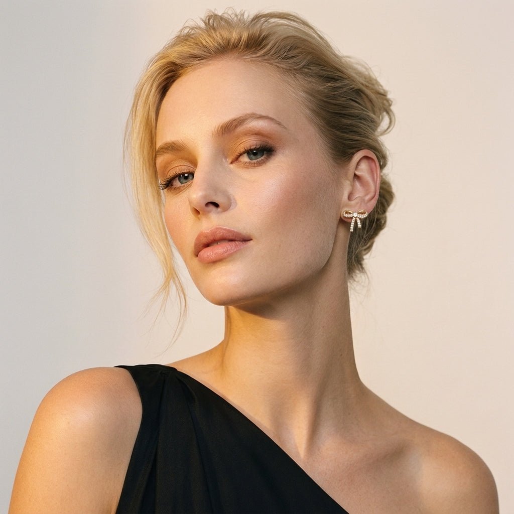 18K Vermeil Eternity Bow Earrings - MBAGH