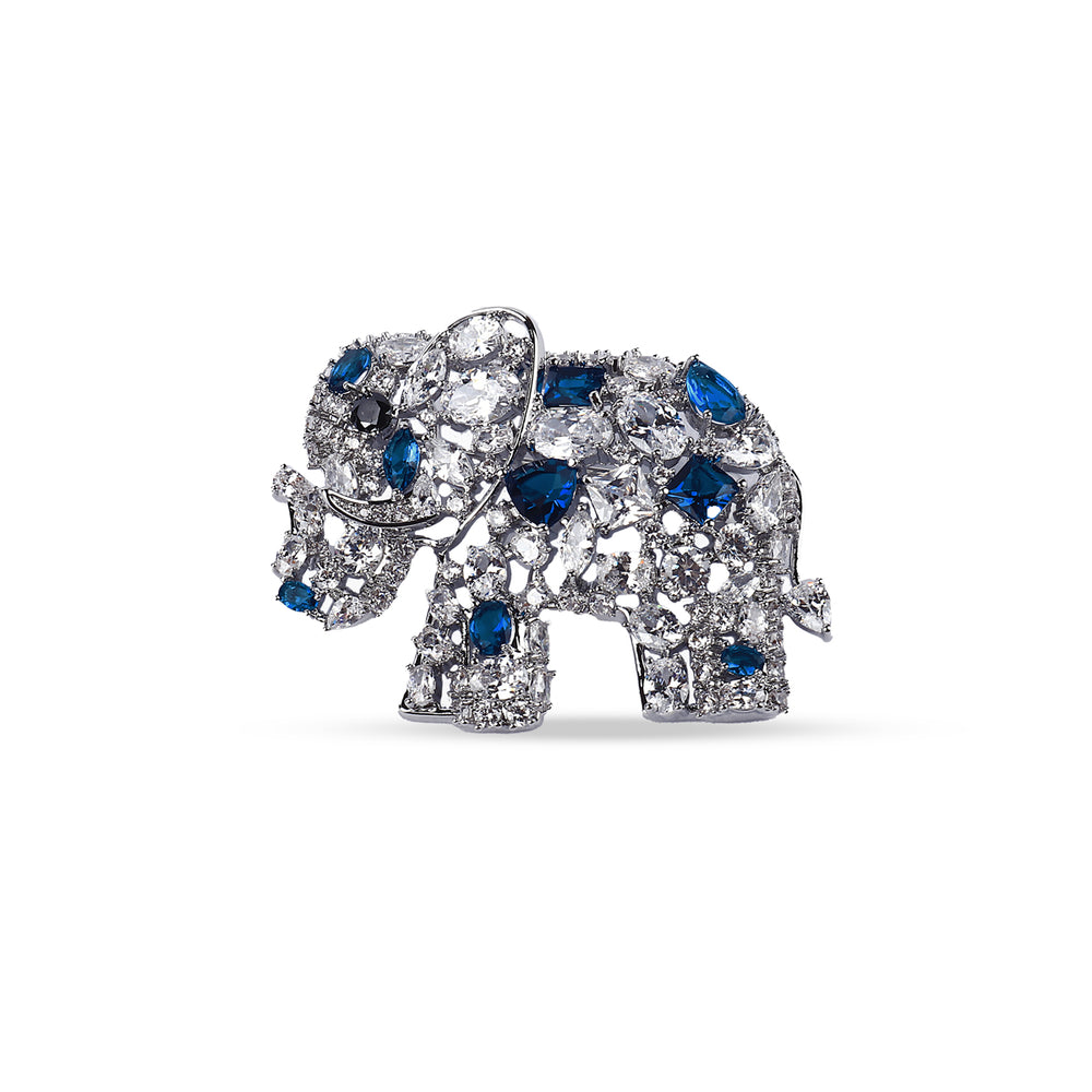 Éléphant Saphir Brooch