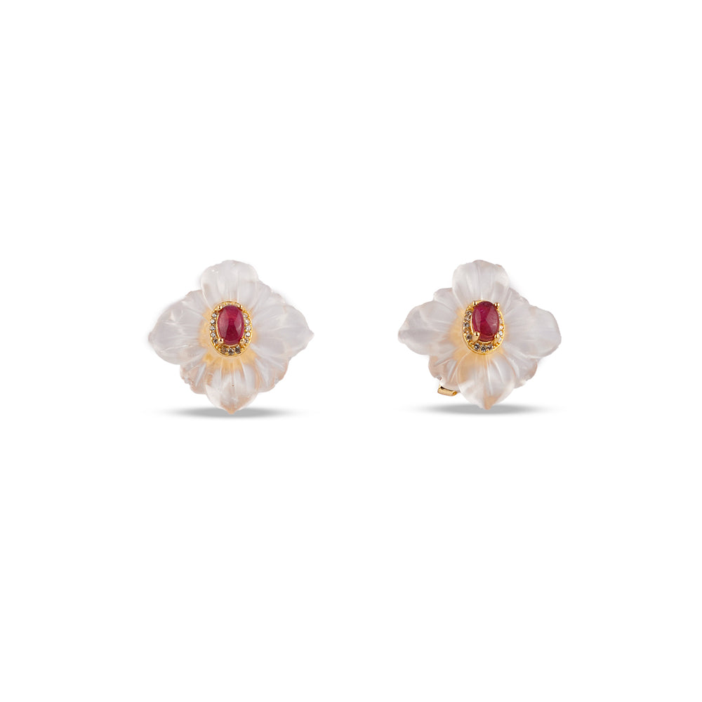 Aurelia Red Garnet Earrings