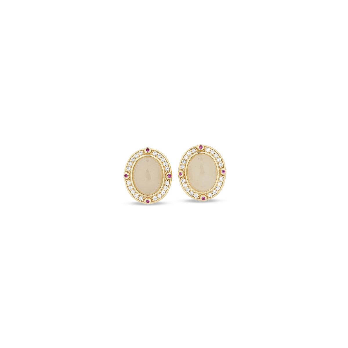 14K Opal Elowen Moon Studs