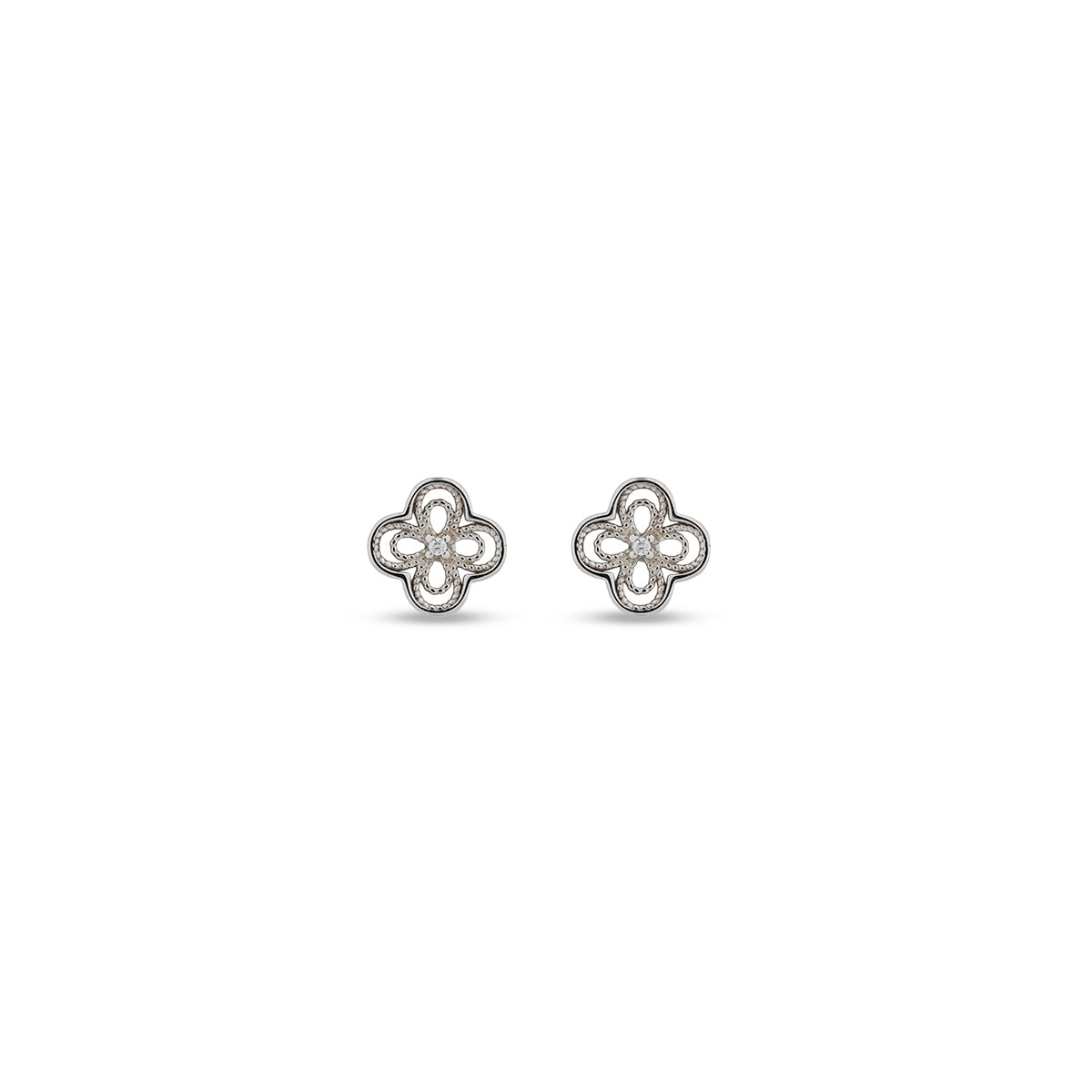 Sterling Silver Clover Earrings