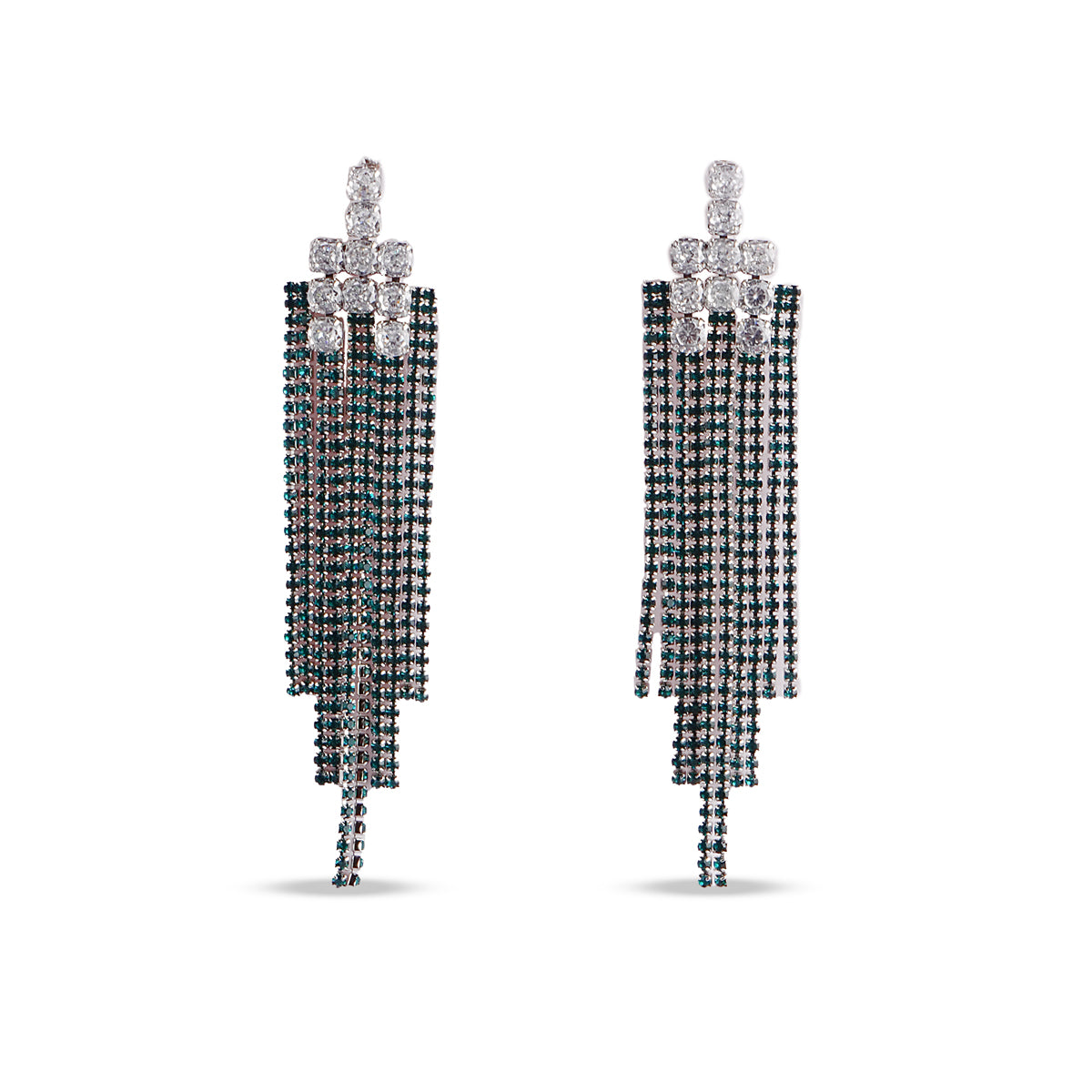 Emerald Cascade Drop Earrings