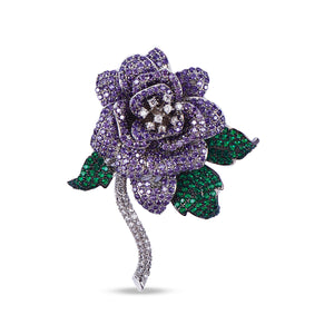 Rose Améthyste Brooch