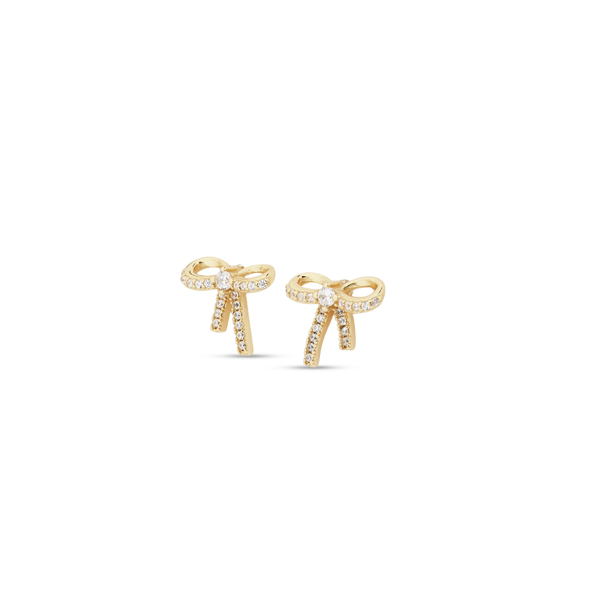 18K Vermeil Eternity Bow Earrings