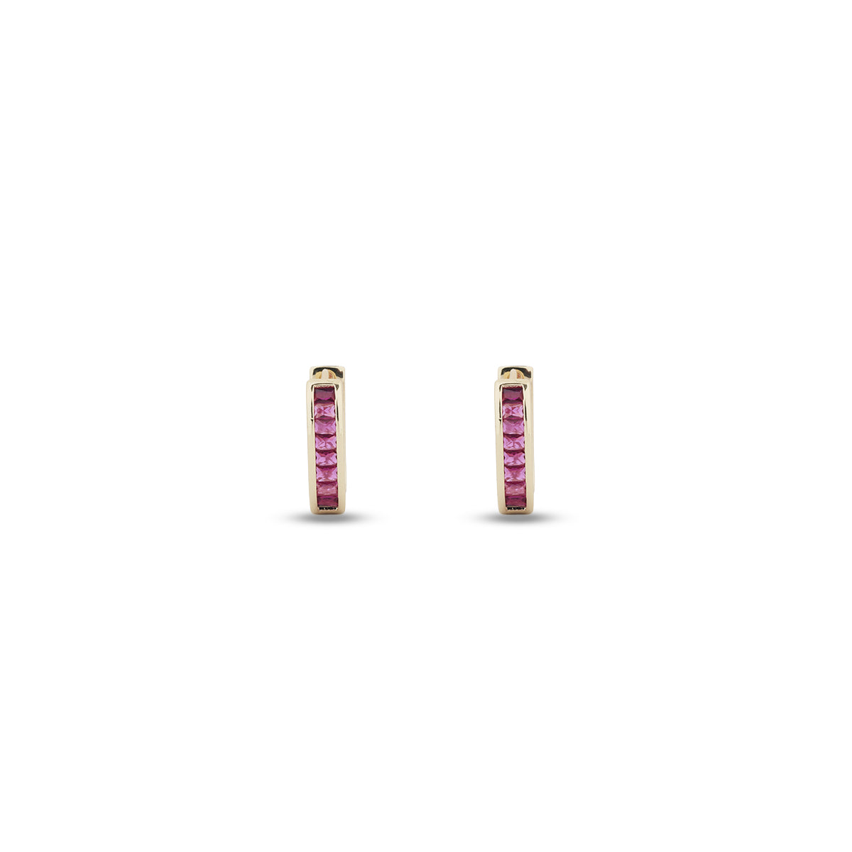 Rosalie Ruby Hoop Earrings