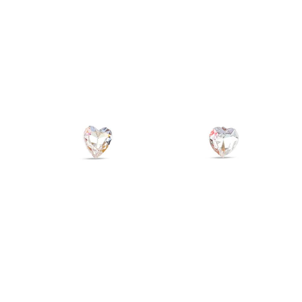 Calla Heart Earrings in Silver