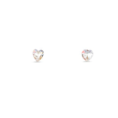 Calla Heart Earrings in Silver
