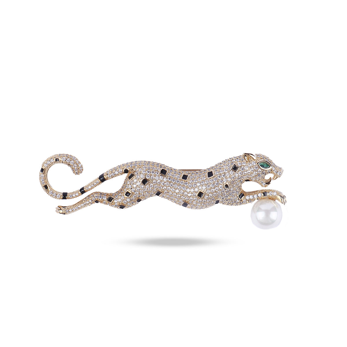 Léopard Royal Brooch 14K
