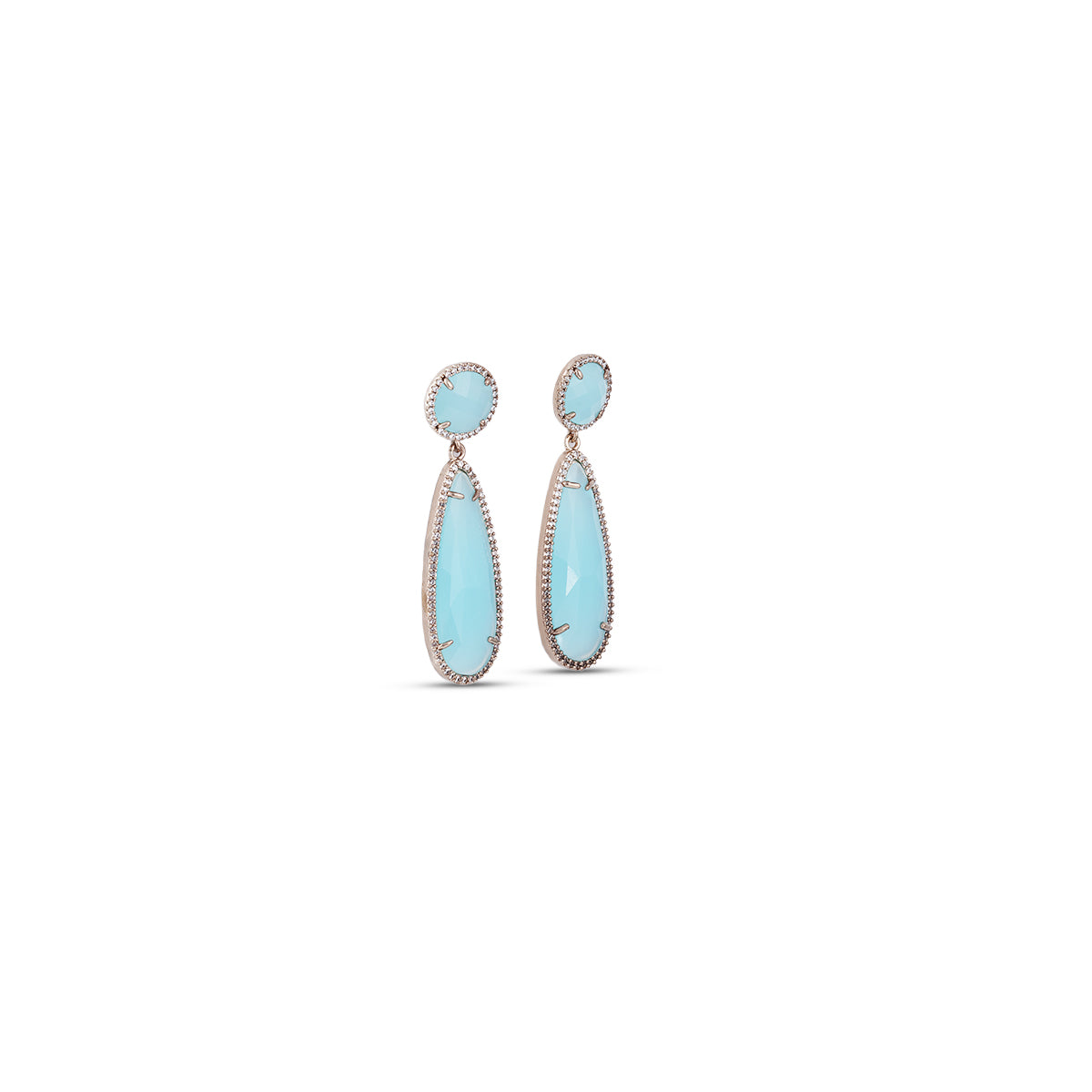 Aqua Cascade Drop Earrings