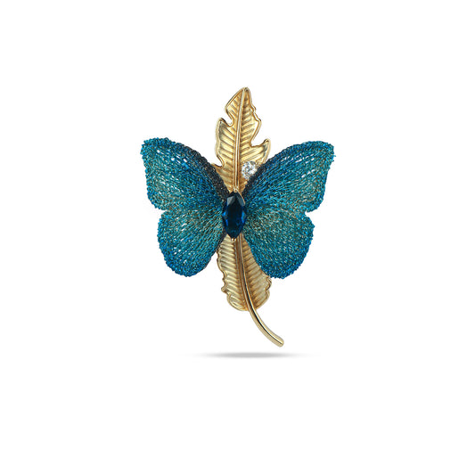 Azur Plume Brooch