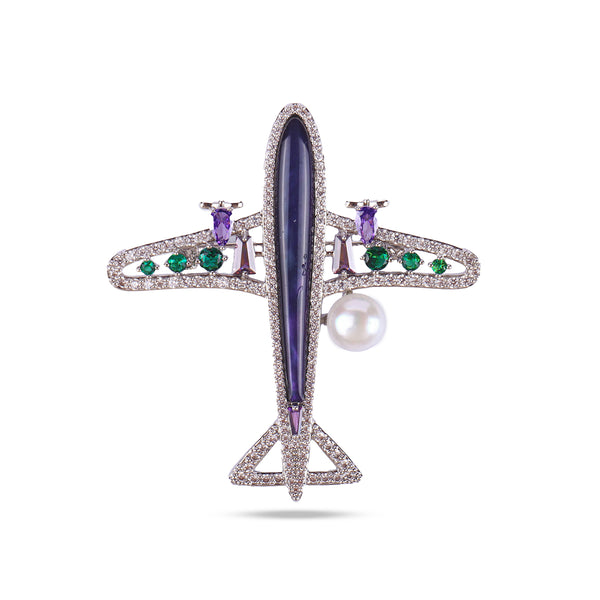 Ailes d’Azur Brooch