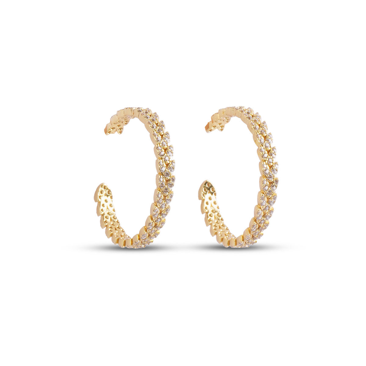 Moonlit Hoop Earrings - Gold