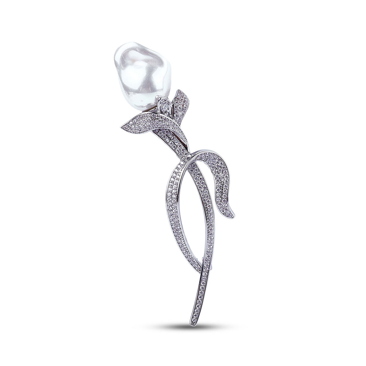 Sépal Pearl Brooch 925 Silver