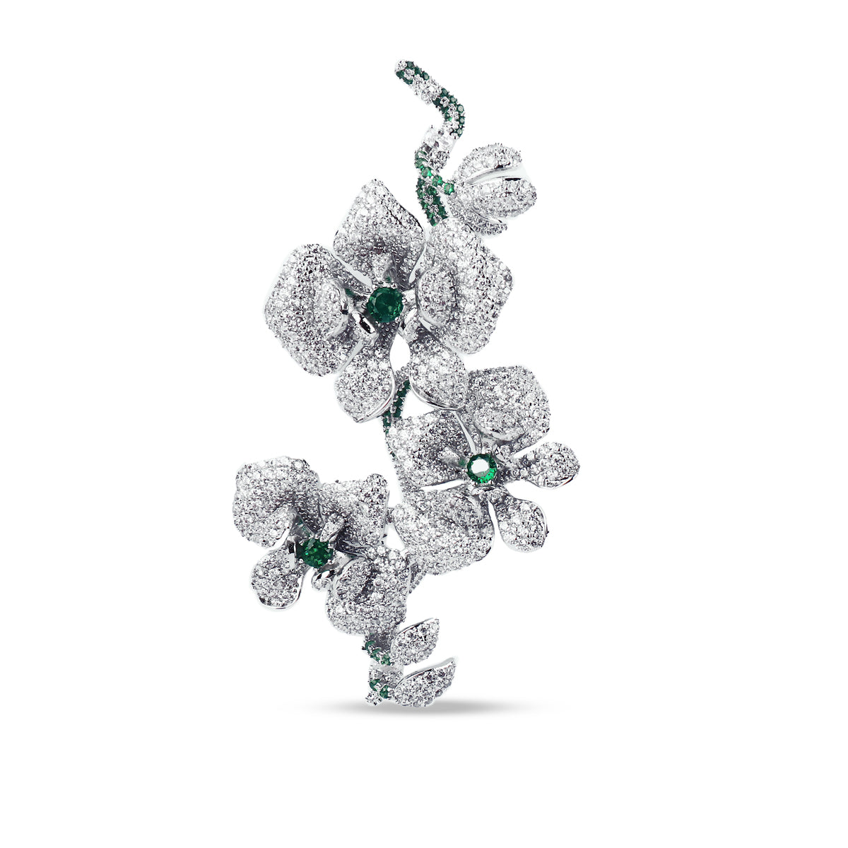 Émeraude Fleur Brooch