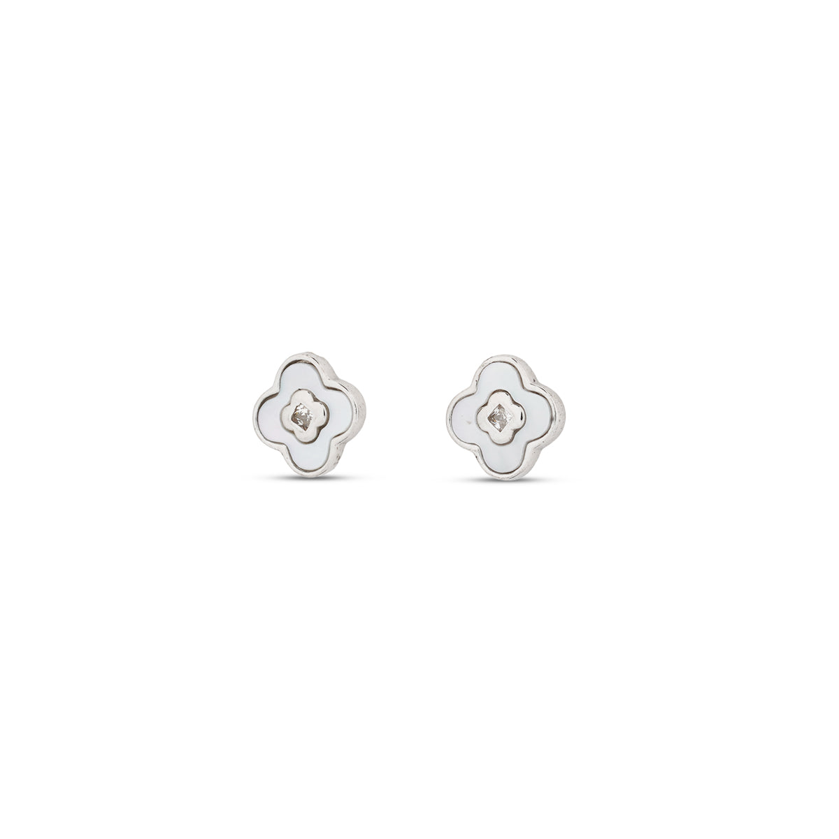 Mother of Pearl Ivory Bloom Studs