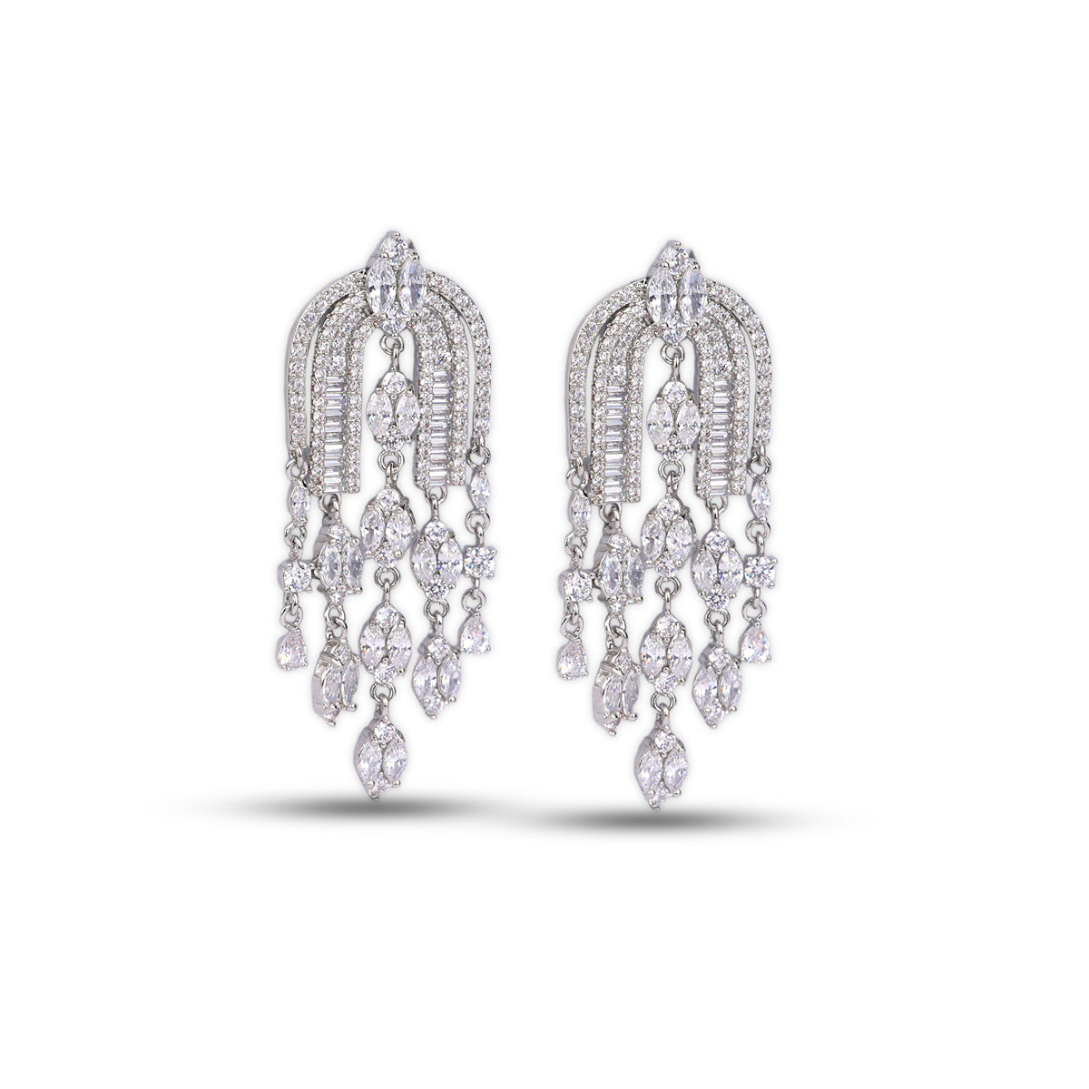 Cascade Earrings in Platinum