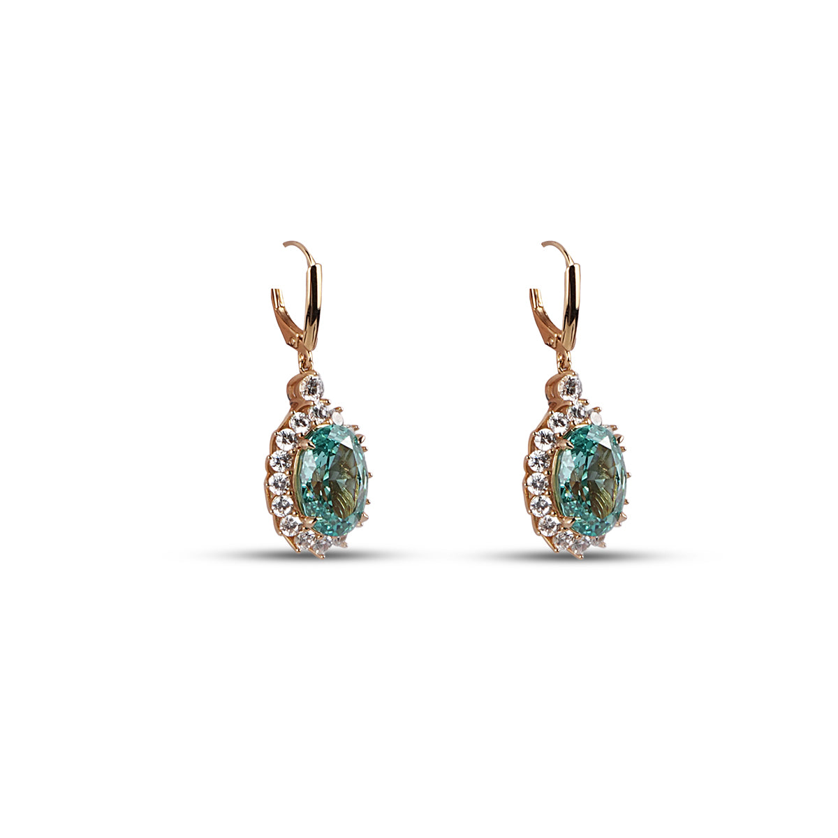 Lumi Drop Earrings in Blue Topaz in 925 Silver