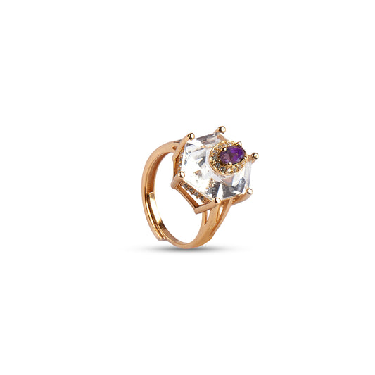 Zoya Ring in Amethyst 18K Gold