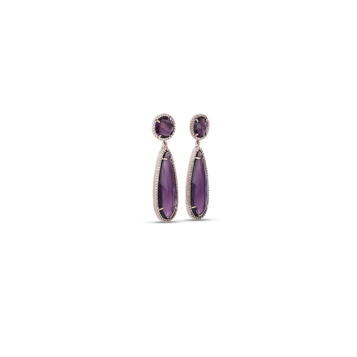 Violette Amethyst Drop Earrings
