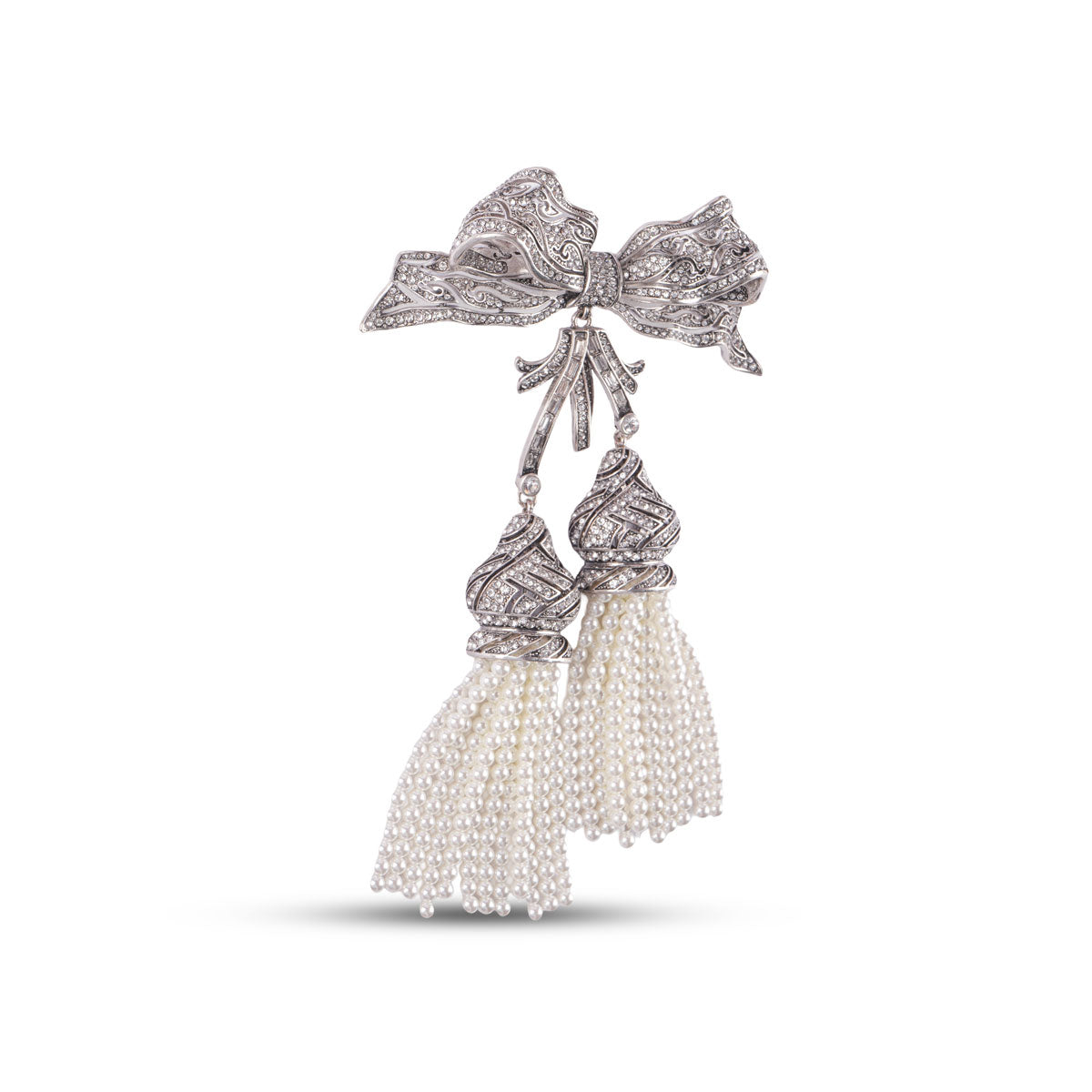 Bow Love Pearl Brooch