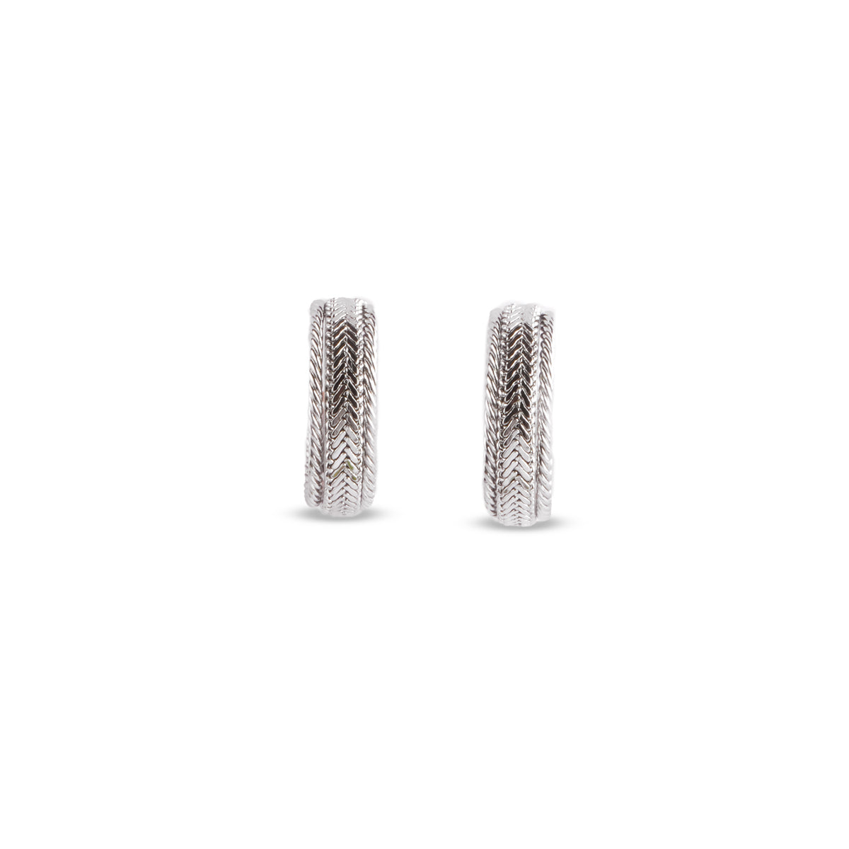 Luna Silver Hoop Earrings