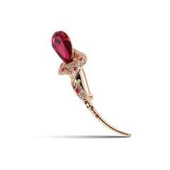 Marit Ruby Crystal Brooch