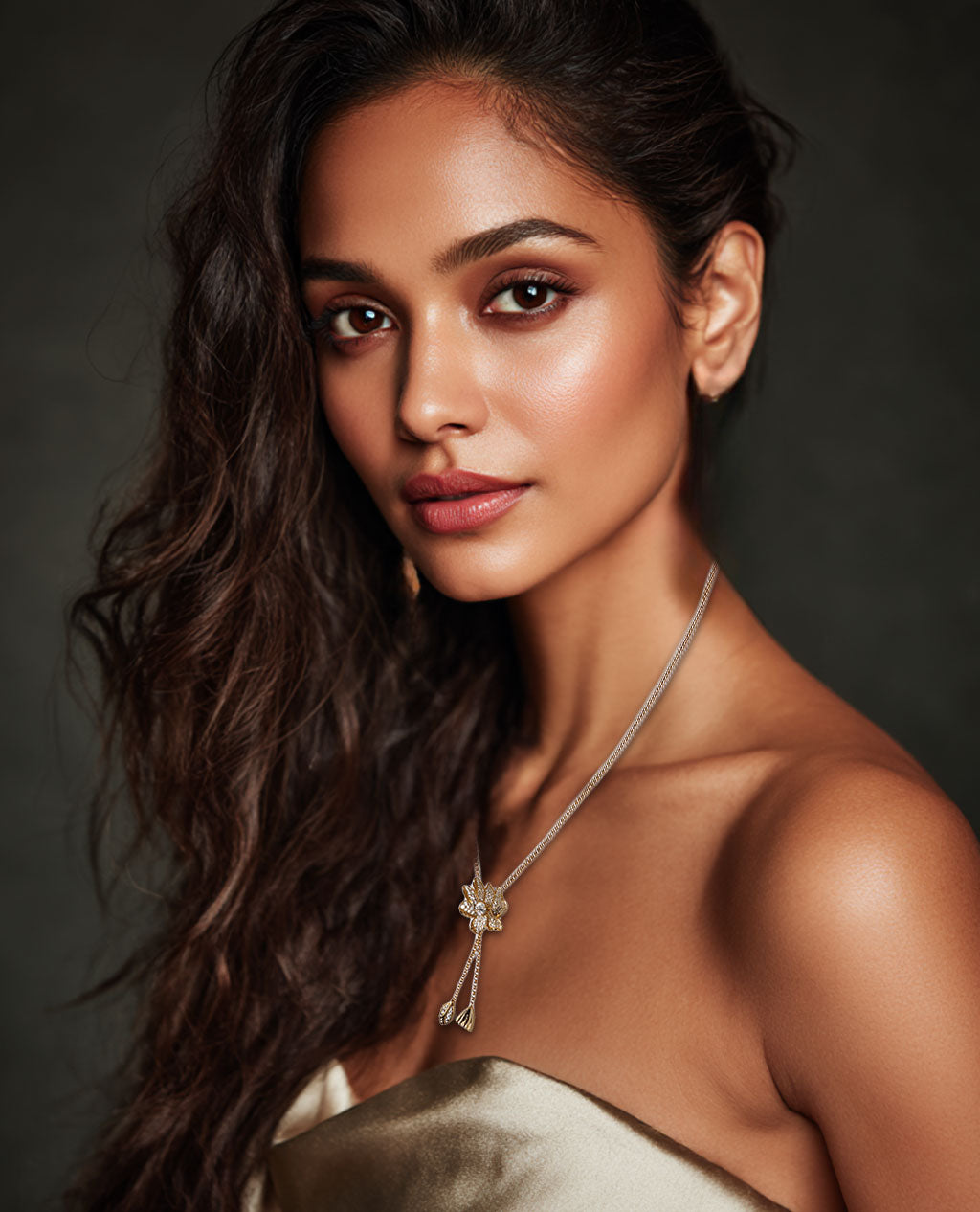 Elva Lotus Pendant Necklace