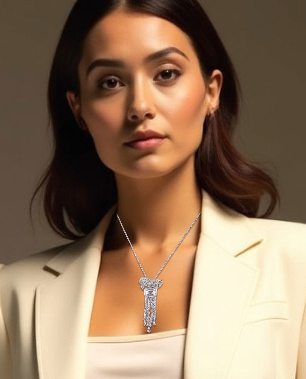 Sher Pendant in Eco Diamond