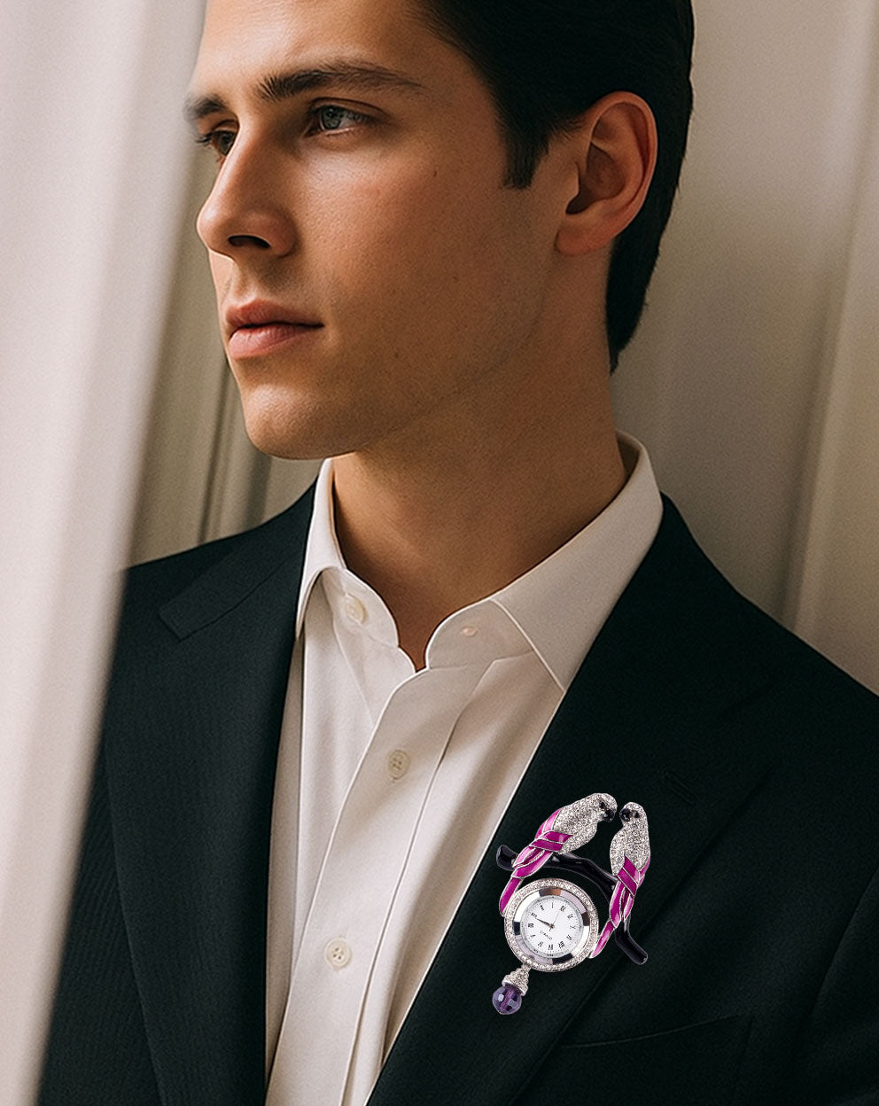 Defience Brooch in Red